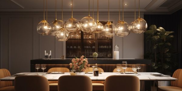 luxury-dining-room-with-elegant-chandelier-lighting-generated-by-ai_188544-21199